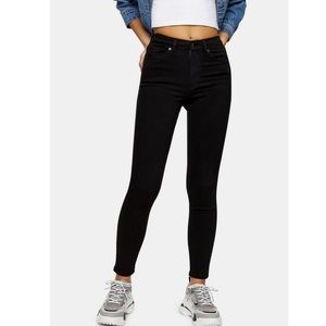 TOPSHOP Jamie Black High Waisted Skinny Jeans